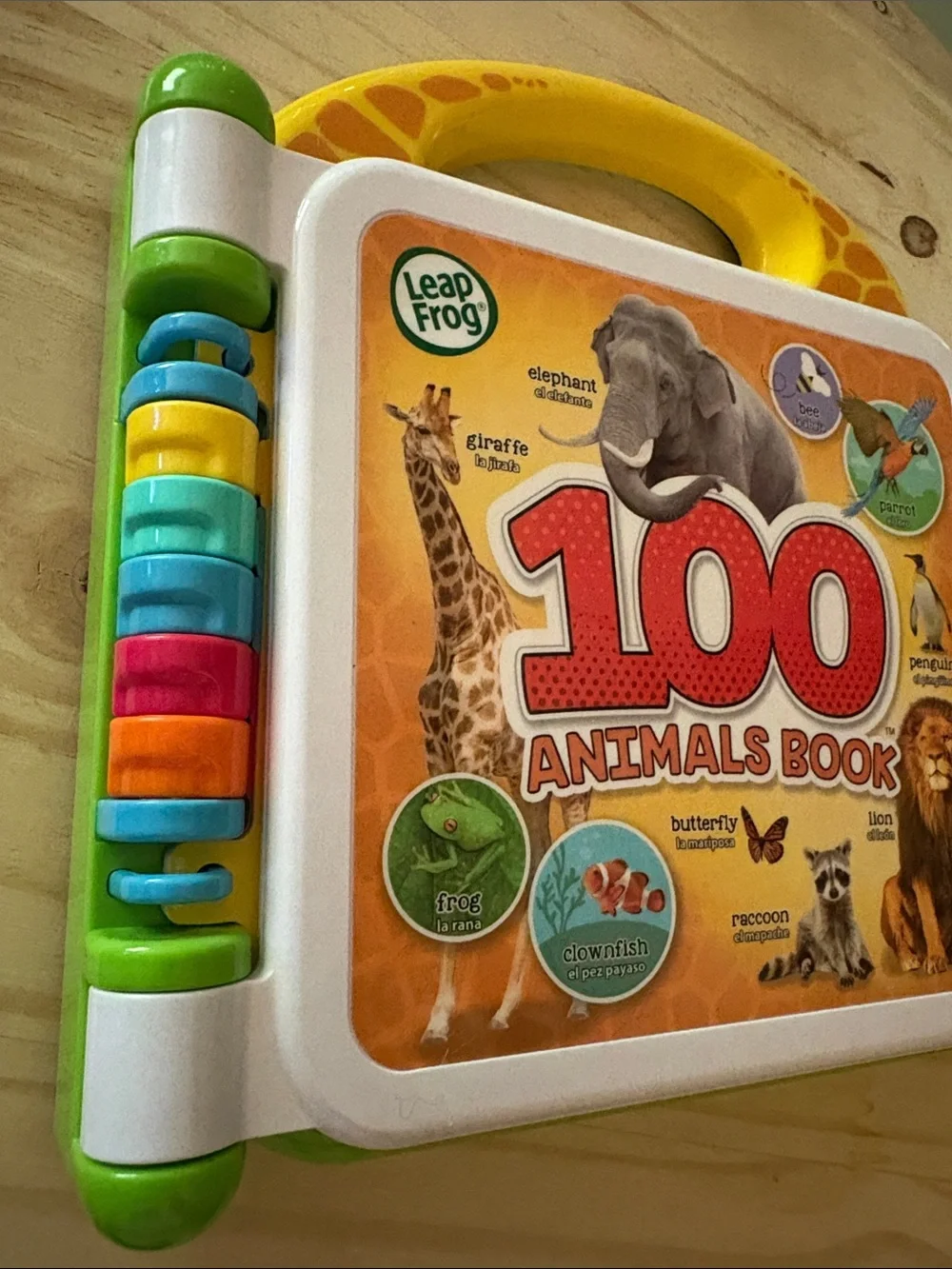 LeapFrog 100 Animals Book - Yellow/Green Interactive Learning Toy
